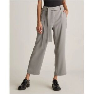 Quince Stretch Crepe Paperbag Pants in Coastal Grey NWT Size 4
